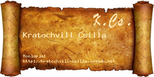 Kratochvill Csilla névjegykártya